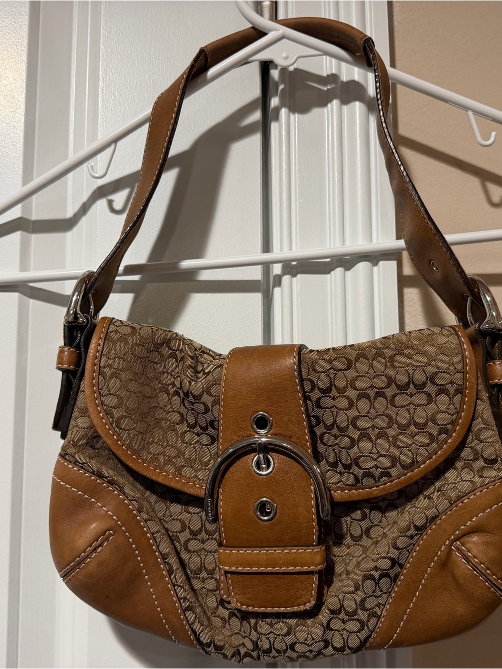 Coach 6818 Vintage Soho Leather & Signature C Canvas Bag